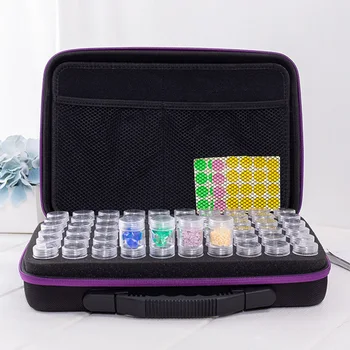 

120 Grids With Bottle Gift High Density Anti Fall Nail Art Home Wear Resistant Container Storage Bag Dustproof Travel Portable