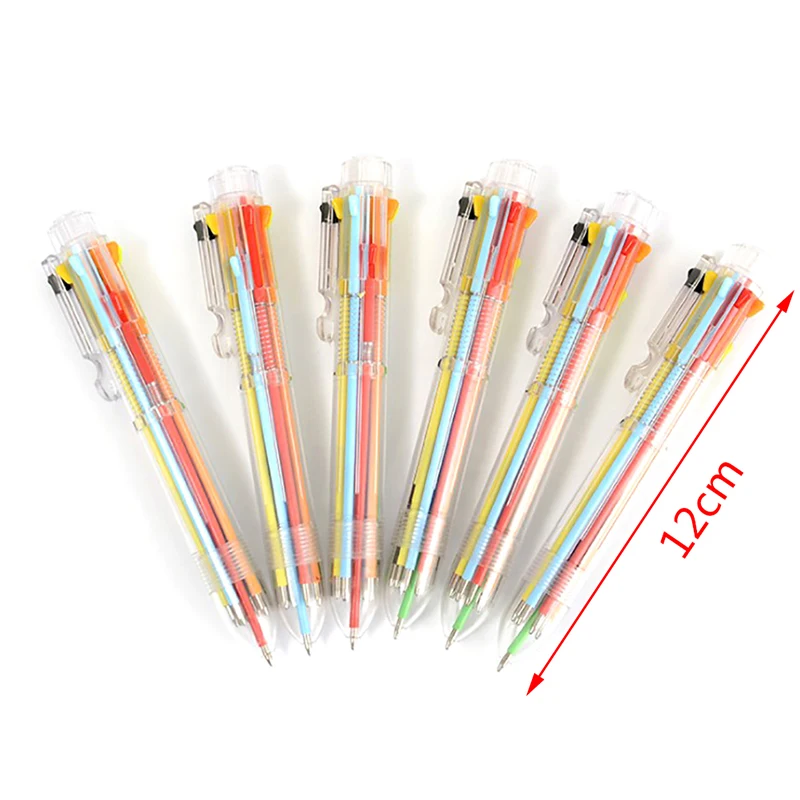

8 Color Ballpoint Pen Transparent 8 In 1 Ballpoint Pen Creative Stationery Material Escolar For Student Gift