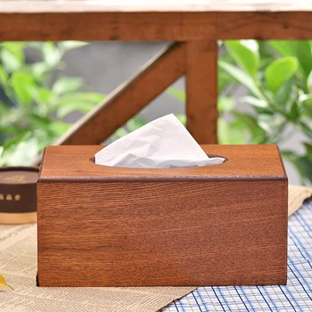 

Napkin Case Paper Solid Wood Stylish Storage Kitchen Holder Simple Home Tissue Box