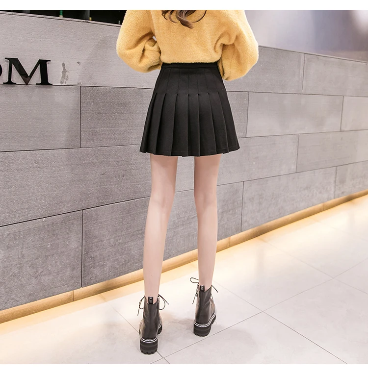 Faldas mujer moda юбки женские s мини юбки женские модные зимние повседневные плиссированные юбки с высокой талией 7745 50