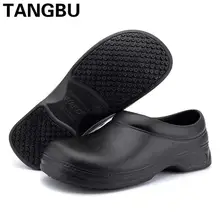 Нескользящая Водонепроницаемая масляная рабочая обувь для мужчин и женщин; обувь шеф-повара для отеля и ресторана; рабочие тапочки; сандалии на плоской подошве