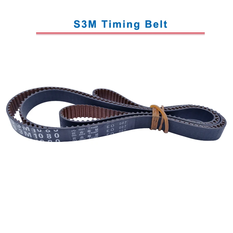 S3M Timing Belt with circular teeth model  S3M-900/918/924/927/936/948/999/1005/1014/1056 teeth pitch 3mm belt thickness 2.2mm