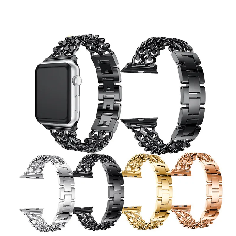 

New Link Crystal Alloy Band for Apple Watch Series 1/2/3/4 Strap Bands 40mm 44mm 42mm 38mm Luxury Metal Watch Bands Wristband