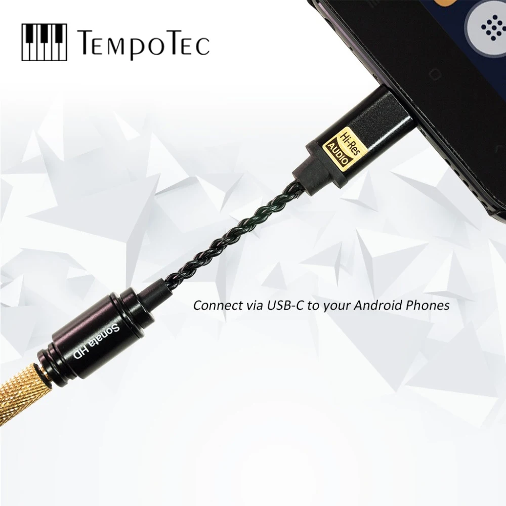 Усилитель для наушников TempoTec Sonata HD TYPE C до 3,5 мм адаптер DAC для телефона Android PC MAC Портативное аудио