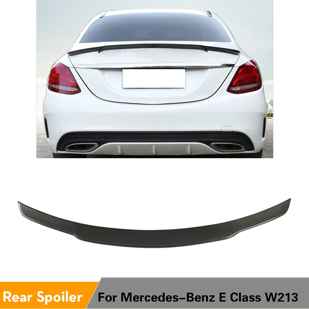 Задний спойлер для Mercedes-Benz E Class W213 E300 E400 E43 E63 S AMG Sedan 4 двери 2016-2019 углеволоконный