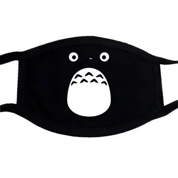 

japanese anime Cartoon Cute Black Casual Mask Half Face Mouth Muffle Dustproof Masks Anti-dust Keep Warm Unisex Masks