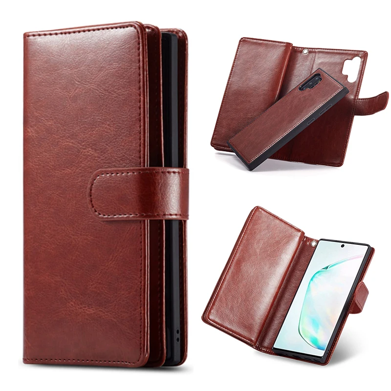 Detachable Card Wallet Flip Leather Phone Case For Samsung S20 Ultra Note 10 + 9 8 4 5 S10 S8 S9 Plus S10E S7 S6 Edge S5 S4 | Мобильные