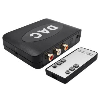 

Dac Digital To Analog Audio Converter Ir Remote Control 24 Bit 192Khz Optical Toslink To 3.5Mm Jack Adapter for Hifi Sound Syste