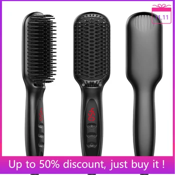 

Electric Hot Air Comb Hair Straightener Beard Comb Crimping Hair Iron Styler Professional Salon Hair Stlying Tools