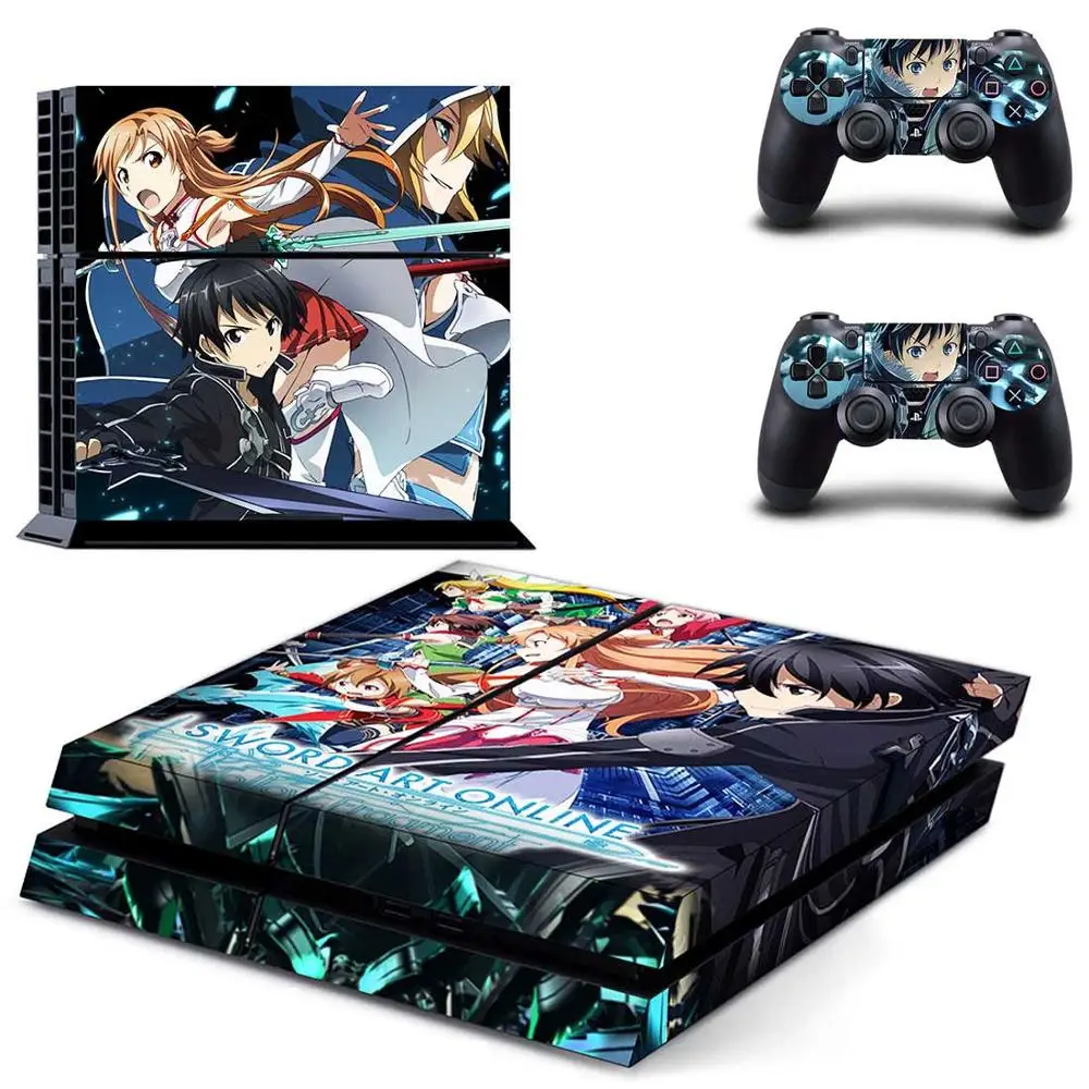 GYTM1533 PS 4 наклейка s Sword Art онлайн PS4 наклейка Play station 4 наклейки на кожу Pegatinas для консоли playstation 4 и 2 контроллера - Цвет: GYTM1533