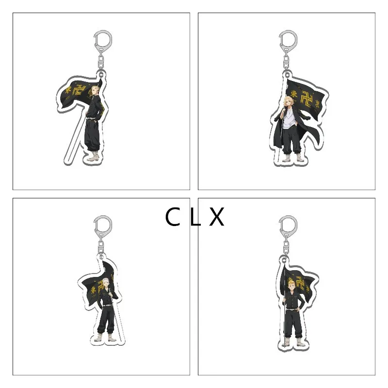 Japan Anime Keychain Tokyo Revengers Cosplay Manjiro Ken Takemichi Hinata Atsushi Chibi Schoolbag Pendant Fans Collection Props | Украшения