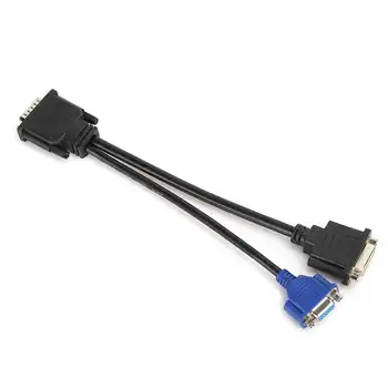 

Female Dual Computer Monitor Extension Cable Adapter DMS 59 Pin to DVI24+5/VGA D0504 Computer Monitor Cable
