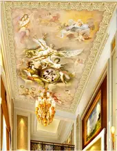 

3d ceiling murals photo wallpaper European oil painting angel in the world living room decoration Wallpaper for walls in rolls