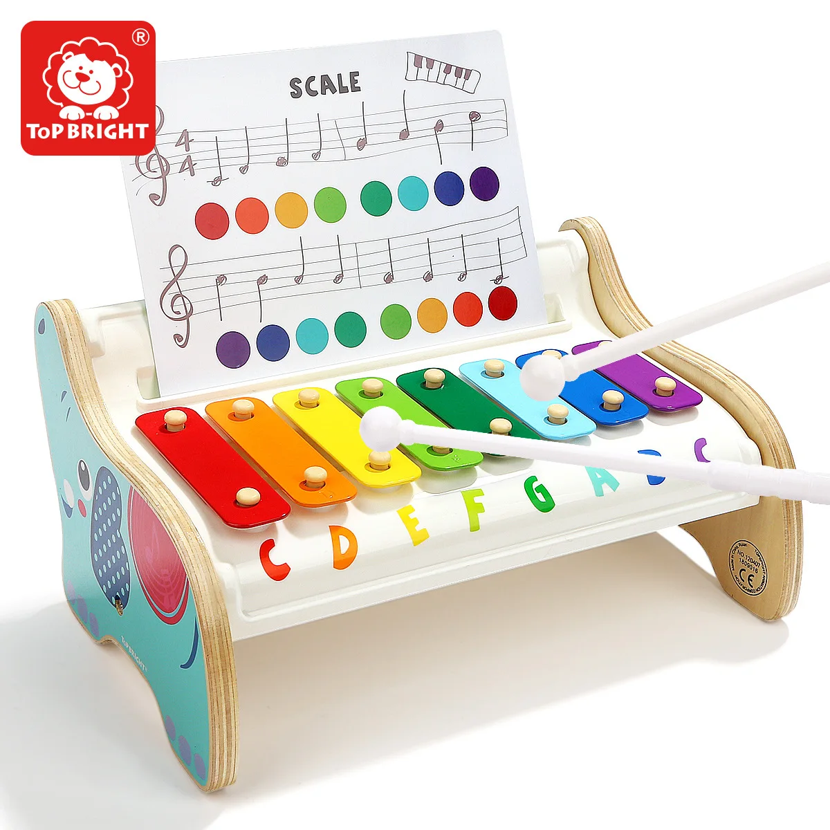 TOPBRIGHT музыкальная игрушка для младенцев 1-2-3 лет, детская музыкальная шкатулка wan ju qin, ксилофон, ударный инструмент - Color: Blue