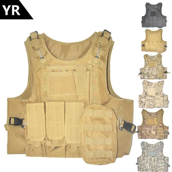 

Tactical Vest Amphibious Battle Military Molle Waistcoat Combat Assault Plate Carrier Vest Hunting Protection Vest Camouflage