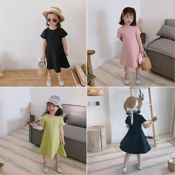 

2020 Korea Style Baby Girls Dress Summer Kids Girls Dresses 1-6 Years