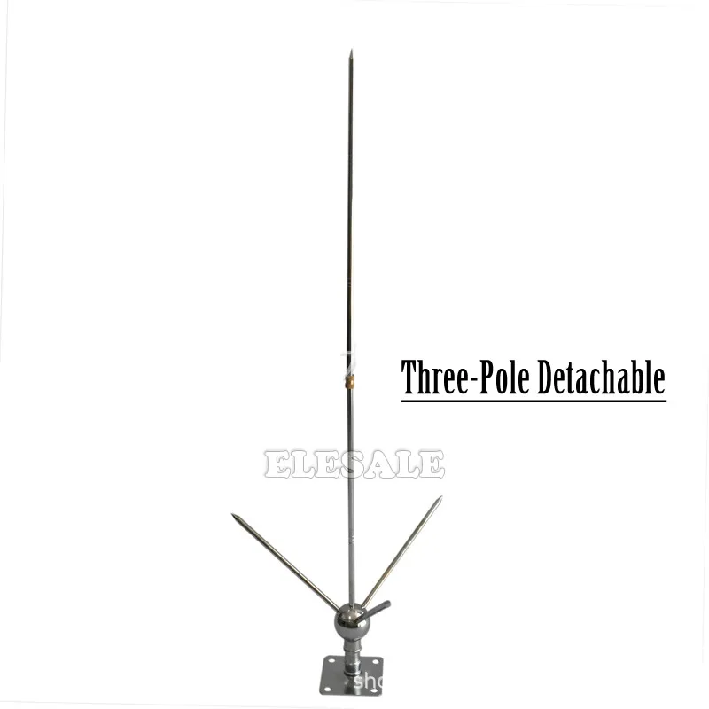 100CM Three-Pole Brass Lighting Rod Detachable Lightning Protection Equipment for House Tower Tank