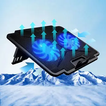 

Laptop Cooling Pad Cooling Fans and Double USB Ports Laptop Cooler Notebook Stand For Desktop for 14/15.6inch