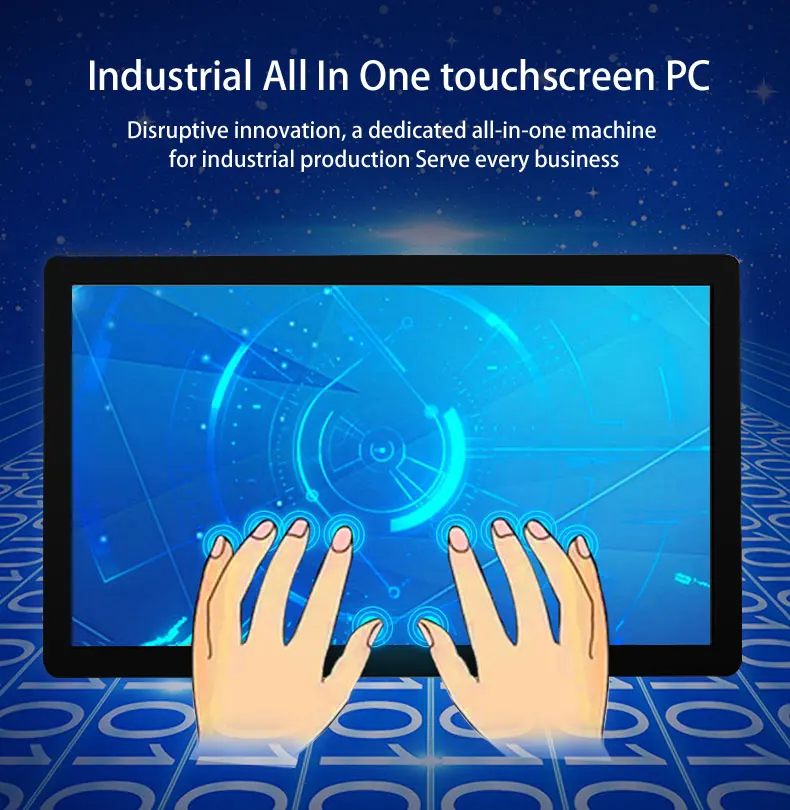 18.5 palec průmyslový počítač panel PC all-in-one kapacitní dotek obrazovka celeron J1900 vestavěný WIFI 232com pro win10 pro
