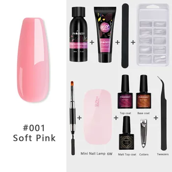 

Professional Poly UV Gel Kit With Mini UV LED Lamp Extension Gel Set Manicure Set Nail Art Tools For Professional Manicure