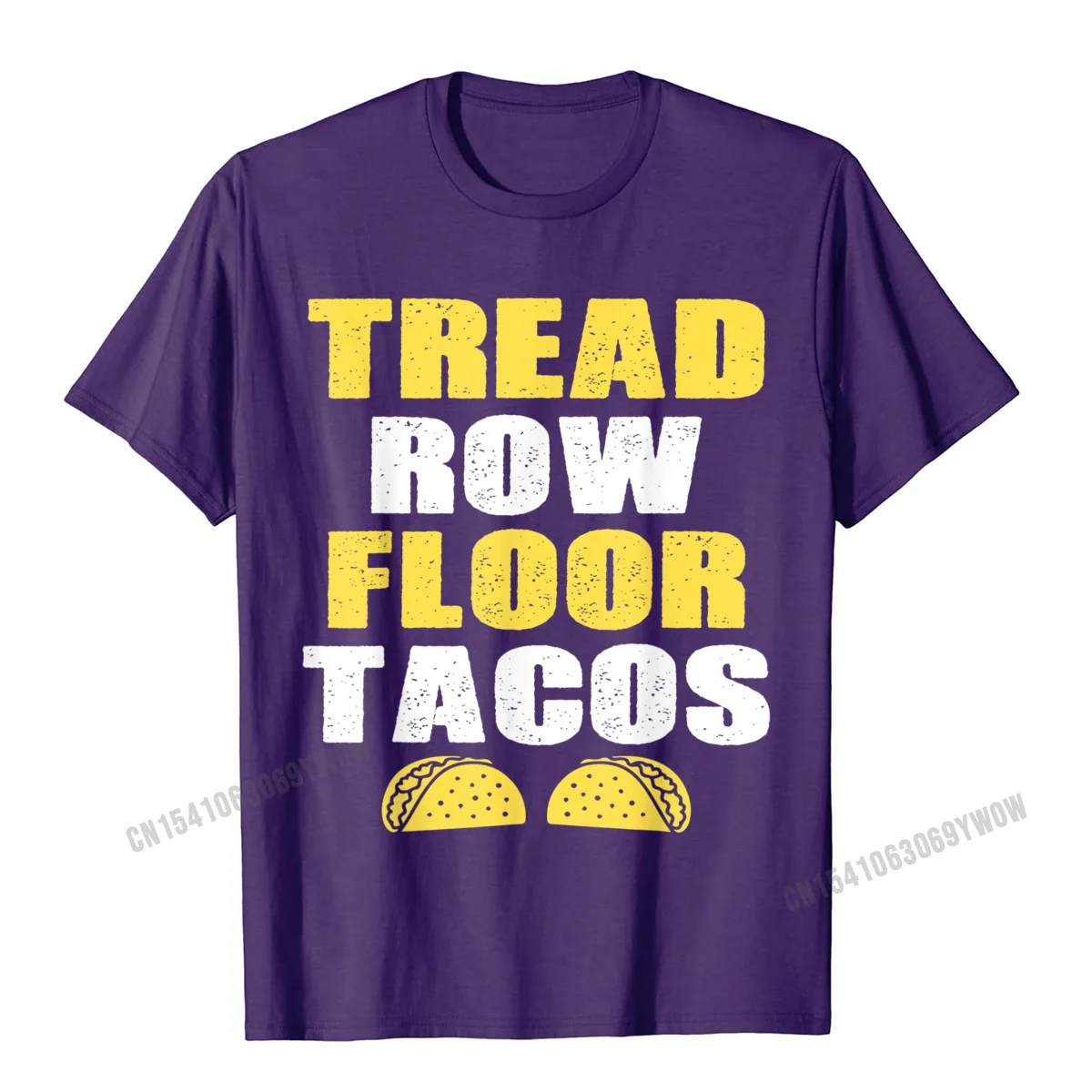 Group Lovers Day Pure Cotton O Neck Tops Shirt Short Sleeve Custom Tee-Shirt Prevailing Party T-shirts Top Quality Tread Row Floor Equals Tacos - Funny Workout T-Shirt__540 purple