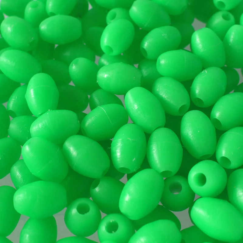 

100pcs/Lot Luminous Beads Fishing Space Beans Round Float Balls Stopper Night Plastic Light Glowing Oval Tackle Lure Accessories