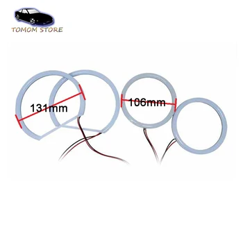 

1 Set White Cotton light angel eyes halo ring headlight kits for BMW E90 2006~2011 2x131mm+2x106mm auto accessories