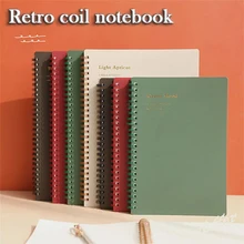 

Retro Coil Notebook A6/A5/B5,Spiral Notepad For Diary Journal School Office Supplies Morandi Color PP Cover 2022 NEW