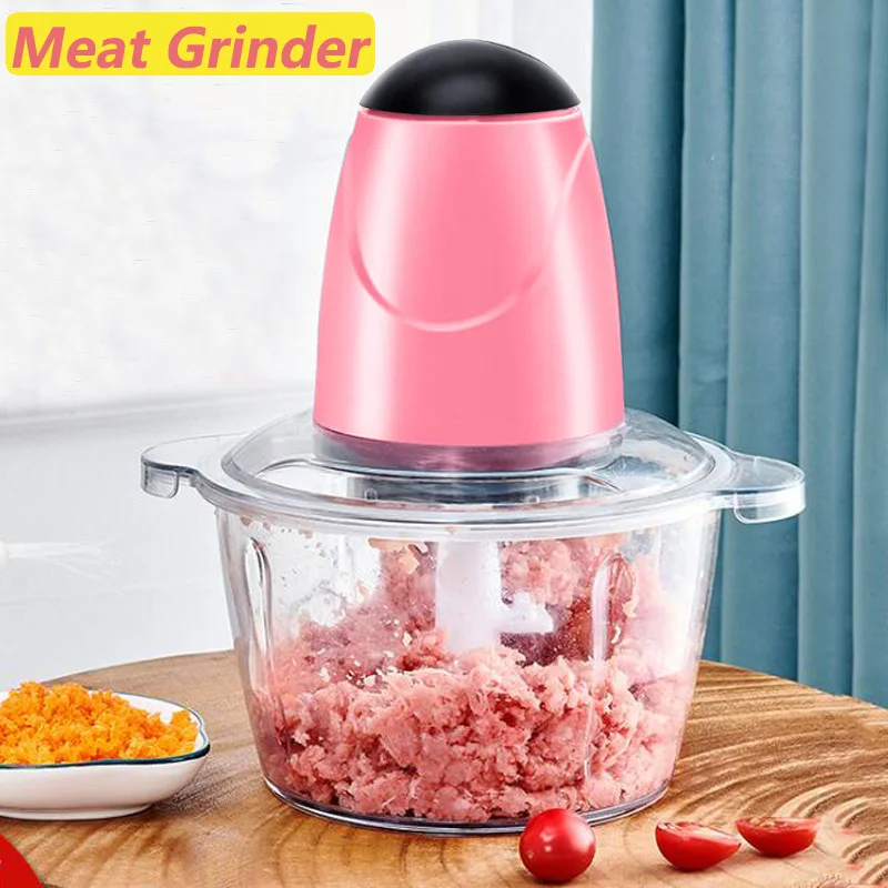 

2L Automatic Kitchen Meat Grinder Multifunctional Electric Food Processor Electric Blender Garlic Chopper Meat Slicer Cutter EU