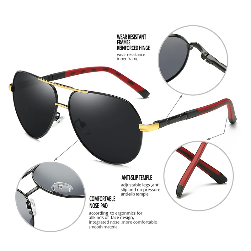 Pro Acme, Ретро стиль, алюминий, поляризационные солнцезащитные очки, мужские, пилот, солнцезащитные очки, покрытие линз, для вождения, для мужчин, zonnebril heren PC1351