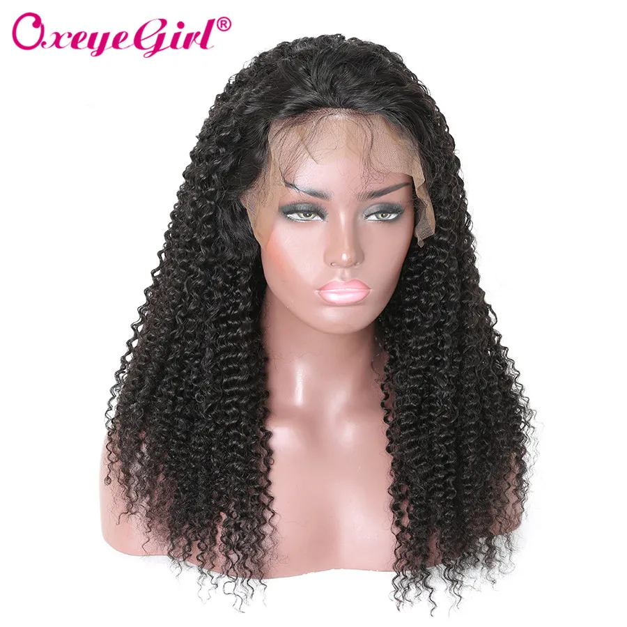 

Oxeye girl 360 Lace Frontal Wig Pre Plucked Brazilian Kinky Curly Wig No Tangle Lace Front Human Hair Wigs With Baby Hair Remy