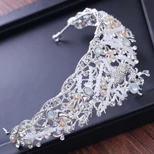 Топ класс невесты олень Корона головной убор корейский стиль ручной работы из бисера браслет Хрустальная корона свадьба формальное платье моделирование