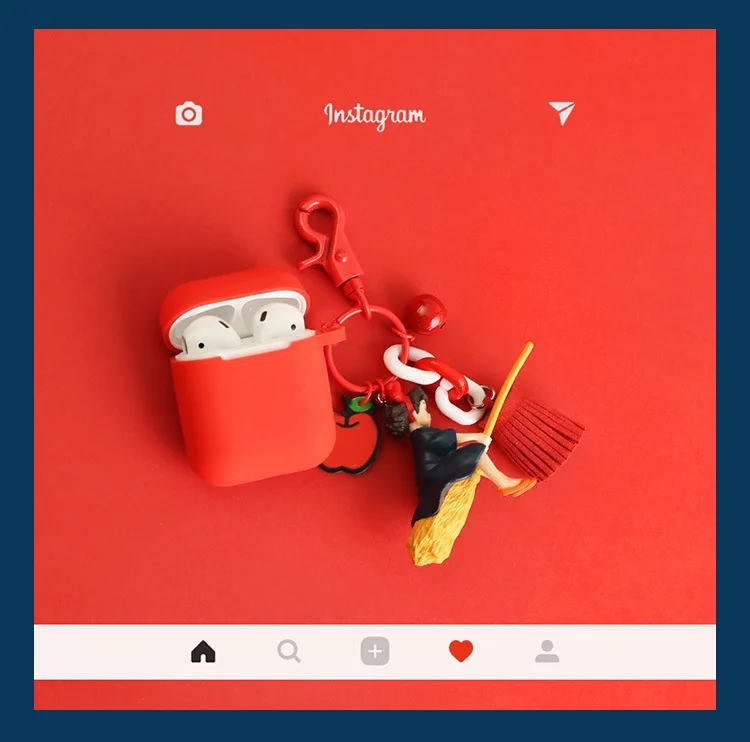 Служба доставки Kiki маленький брелок в виде ведьмы кулон Silcone для Bluetooth наушники чехол защитная сумка