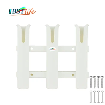

3 Tubes Link White plastic fishing rod fishing rod rack holder socket for boat marine fishing box kayak boat yacht