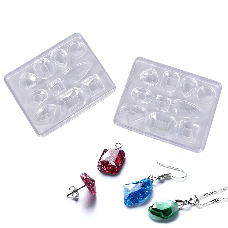 

1pc Multi Styles Silicone Geometric Jewelry Mold Resin Molds DIY Jewelry Making Epoxy Pendant Tool UV Mold