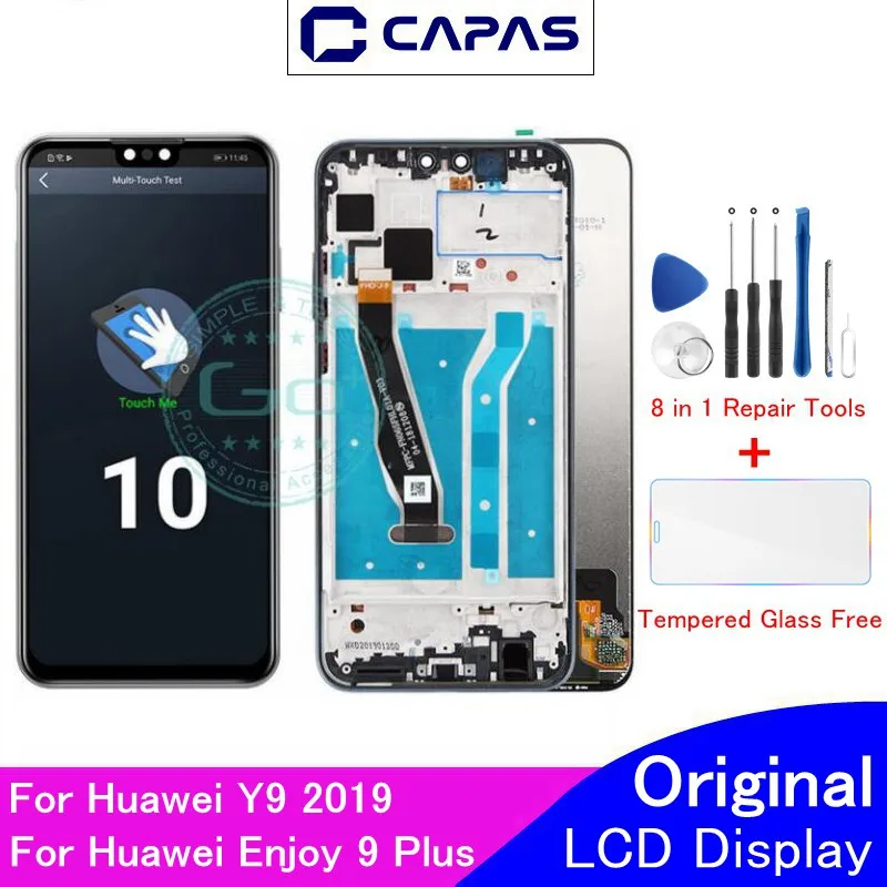 Оригинал для huawei Y9 2019 ЖК дисплей + Frame10 сенсорный экран Enjoy 9 Plus Запасные части