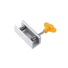 Adjustable Sliding Window Lock Stop Aluminum Alloy Door Frame Security with Key for Home rarelock christmas supplies baby care metal window alarm lock for glass sliding door lock bahtroom home security accessories diy