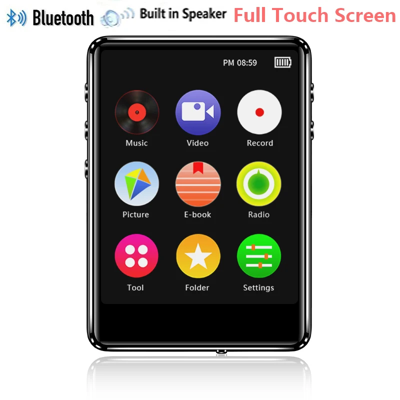 Mp3 плеер с Bluetooth 2 4 портативный музыкальный FM/рекордером HiFi без потерь звука Built in