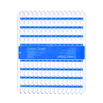 

Rolabling Nail Art 120 Tips Color Chart Display Chart Rack Polish Palette Stand DIY False Nail Display For Nail Polish Display