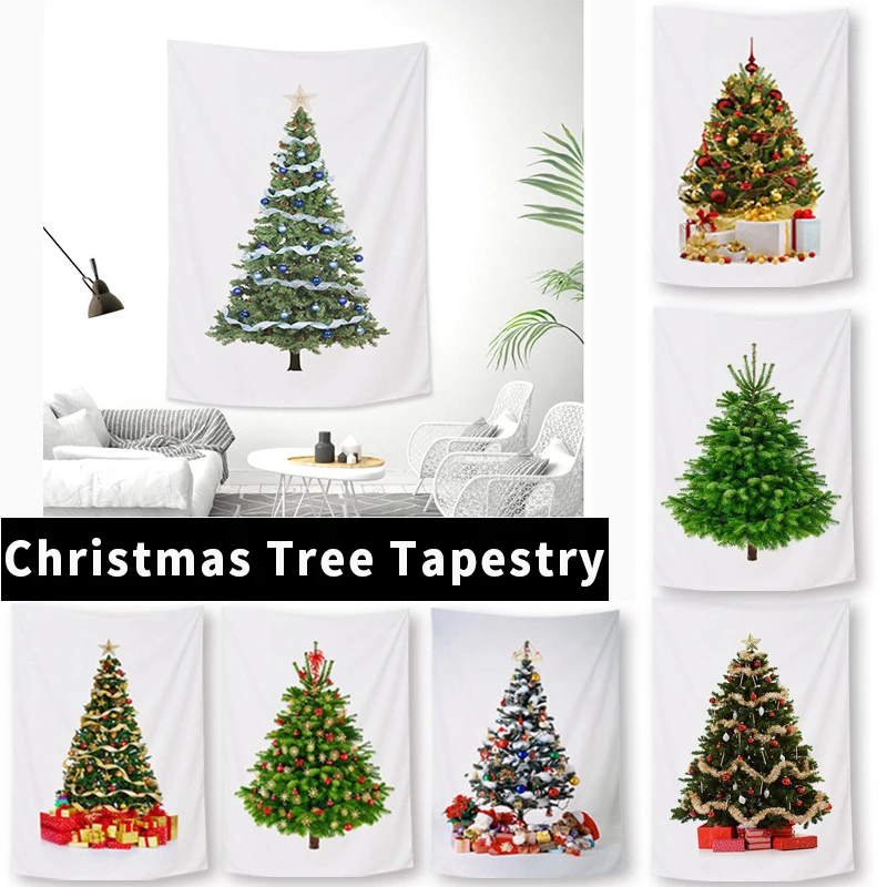 

Christmas tree Prints Tapestry Farmhouse Home Decor Living Room Throw Rug Blanket Camping Tent Tapestry Home Picnic Mat