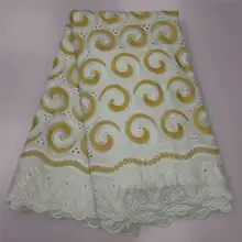 LY! хлопок африканская сухая кружевная ткань нигерийская кружевная ткань высокое качество швейцарская вуаль в швейцарской! J110506