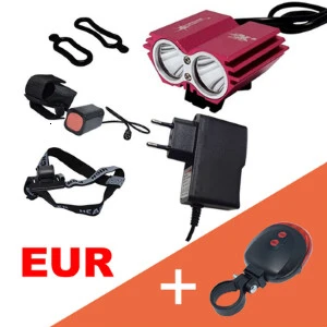 EU Charger Red WD Водонепроницаемый велосипедный светильник дорожный велосипед передний светильник флэш-светильник, прочная невероятно светильник горный велосипедный фонарь 4 светильник ing режимов 2 цвета - Цвет: EU Charger Red WD