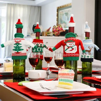 

Christmas Wine Bottle Cover Merry Christmas Decor For Home 2020 Natal Noel Christmas Table Decor Xmas Gift Happy New Year 2021