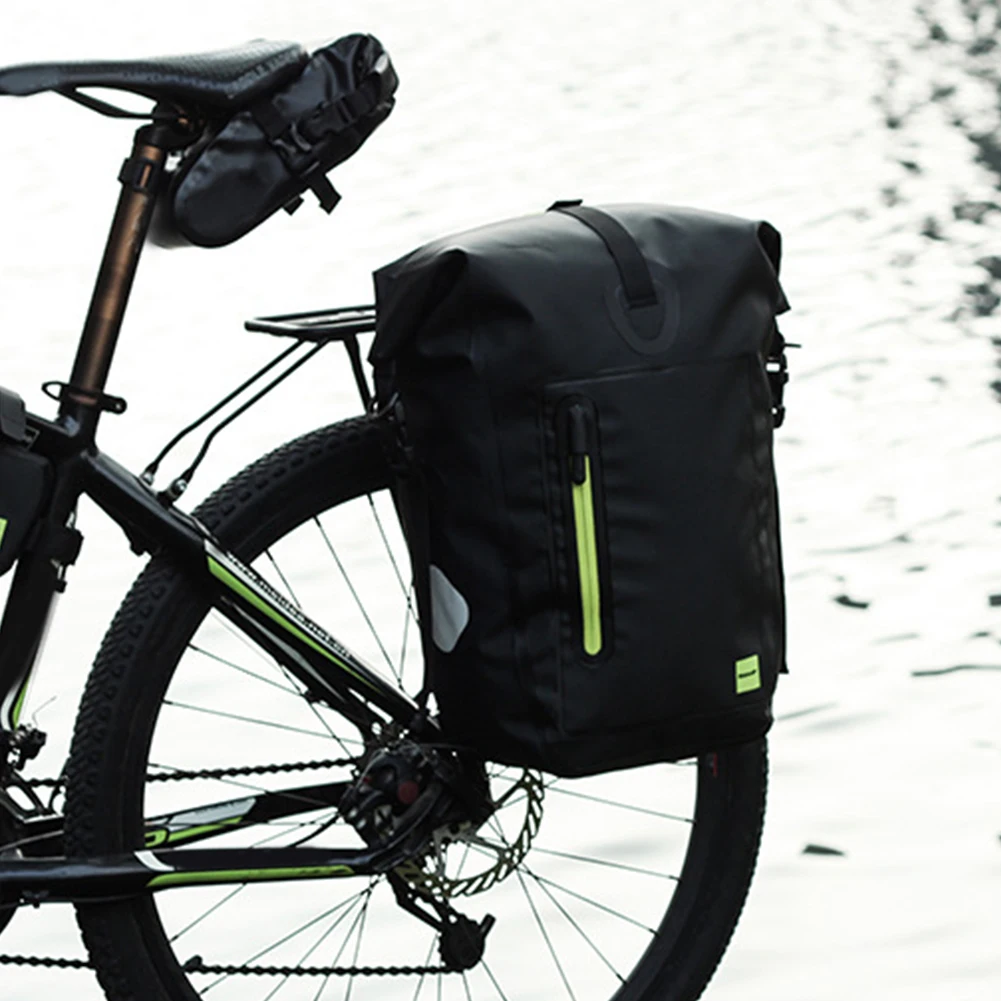 

25L Cycling Rear Rack Waterproof Carrier Outdoor Travel Bicycle Bag Pouch Storage Pannier Racing Large Capacity Frame Unilateral