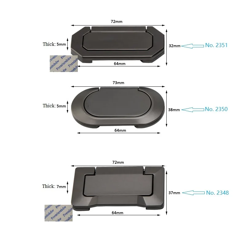 Furniture Knobs 10Pcs Zinc Alloy Face Mount Flap Cabinet Drawer Door Pull Square Oval Pattern Brush Nickel Gold Brass Matte Black Conceal