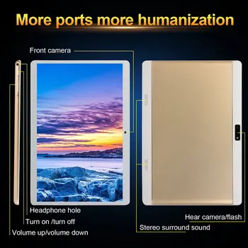 

1 Pcs Android 8.0 Ten Core10.1 Inch Tablet Computer Call Wireless Wifi Android Development Learning Tablet