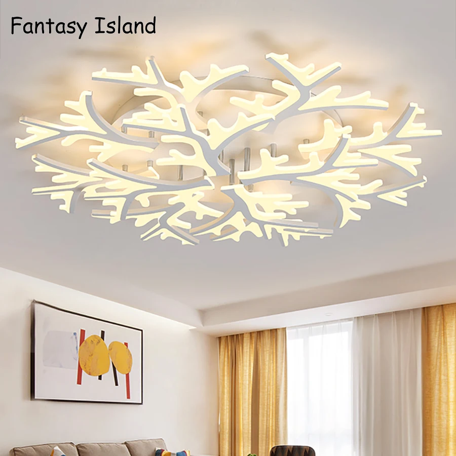 

Smart Modern led ceiling lights for living room kitchen bedroom kids' room dimmable lamp art deco fixture with remote control
