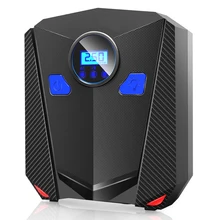 Цифровой насос для накачивания шин DC 12 вольт автомобильный портативный воздушный компрессор насос 150 PSI автоматический насос для автомобиля мотоцикла светодиодный светильник