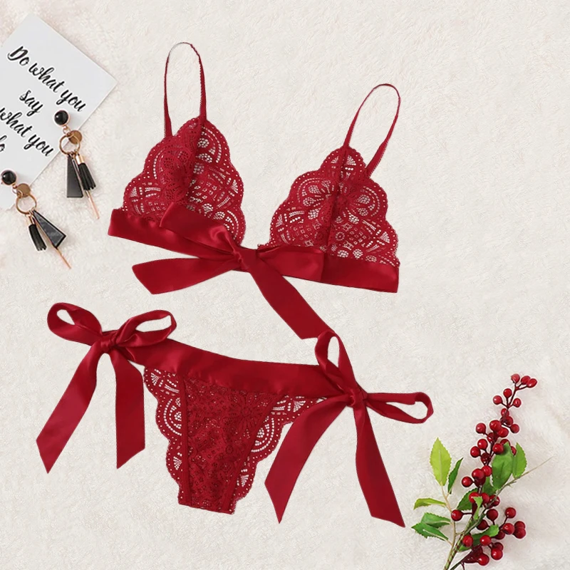 

Erotic Lingerie Sexy Costumes Lace Siamese Perspective Three-Point Underwear G-string Sexy Lingerie Adult Products