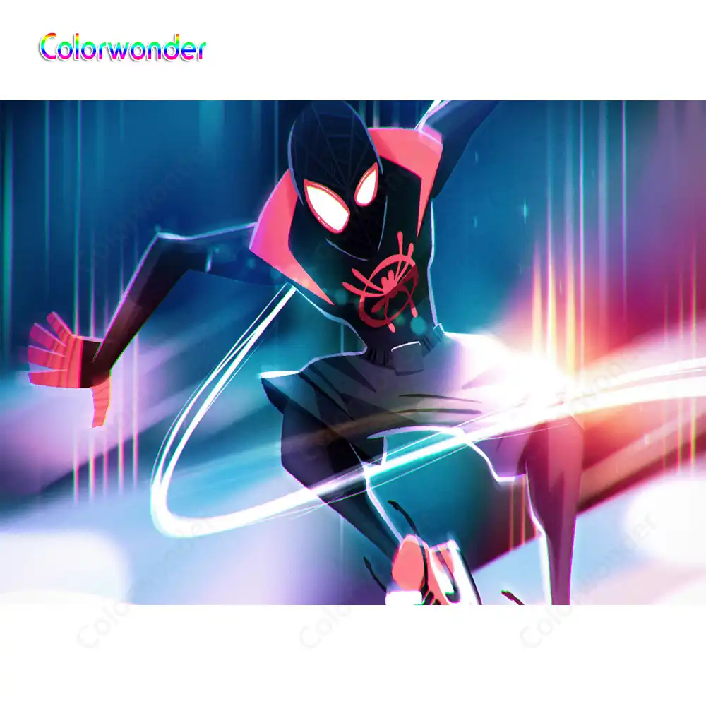 漫画スパイダーマンパラレル宇宙背景子供のためのハッピーバースデーパーティー写真スパイダーマン背景 Photocall Photophone Aliexpress